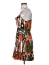 Forever 21 100% Polyester Print Orange Cocktail Dress Size S - photo 5