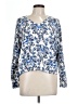 CeCe Floral Blue Pullover Sweater Size L - photo 1