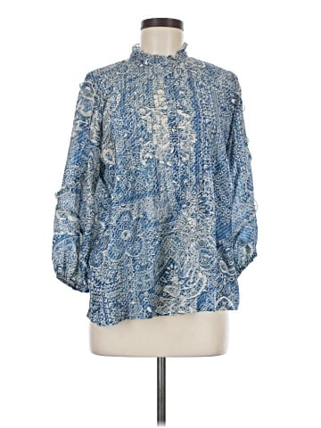 Johnny Was 3/4 Sleeve Silk Top (view 1)
