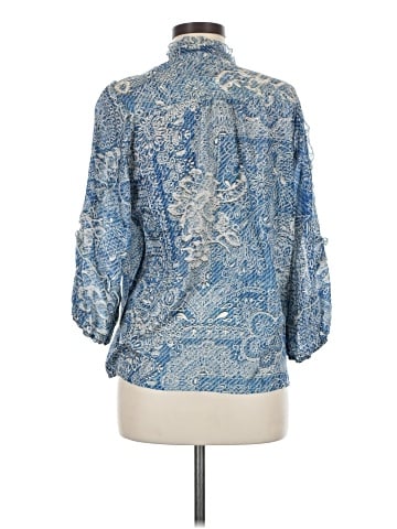 Johnny Was 3/4 Sleeve Silk Top (view 2)