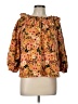 Unbranded 100% Cotton Orange 3/4 Sleeve Blouse Size L - photo 1