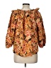 Unbranded 100% Cotton Orange 3/4 Sleeve Blouse Size L - photo 2