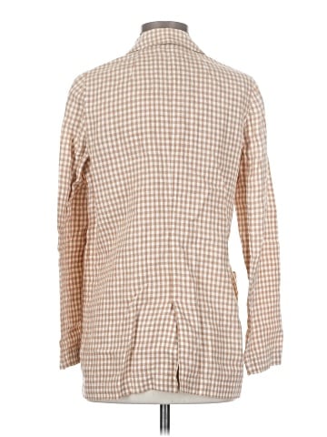 Madewell Linen Dorset Blazer in Gingham Check (view 2)