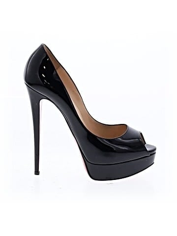 Christian Louboutin Patent Leather Lady Peep Pumps 150mm (view 1)