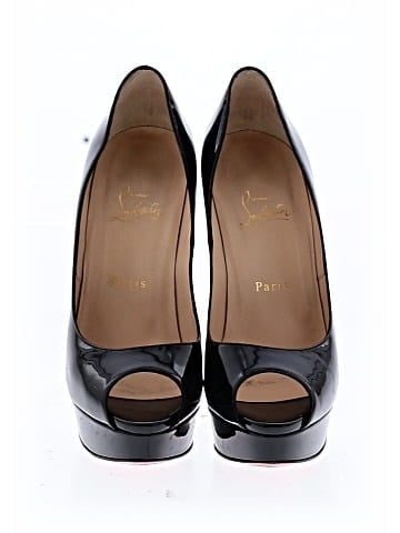 Christian Louboutin Patent Leather Lady Peep Pumps 150mm (view 2)