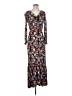 ECI Print Brown Casual Dress Size XS - photo 1