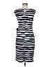 Connected Apparel Stripes Gray Casual Dress Size 8 - photo 2