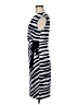 Connected Apparel Stripes Gray Casual Dress Size 8 - photo 5