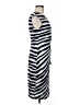 Connected Apparel Stripes Gray Casual Dress Size 8 - photo 4