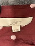 Ann Taylor LOFT 100% Polyester Polka Dots Burgundy Long Sleeve Blouse Size M - photo 7