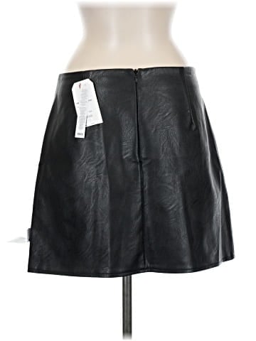 Topshop Faux Leather Skirt (view 2)