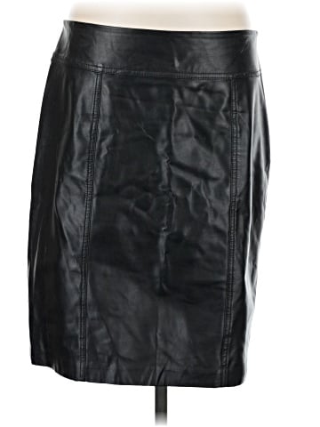 Dana Buchman Faux Leather Skirt (view 1)