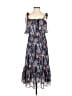 Saints + Secrets 100% Polyester Floral Blue Casual Dress Size 10 - photo 1
