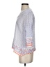 Oliphant 100% Cotton Gray 3/4 Sleeve Blouse Size S - photo 5