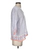 Oliphant 100% Cotton Gray 3/4 Sleeve Blouse Size S - photo 4