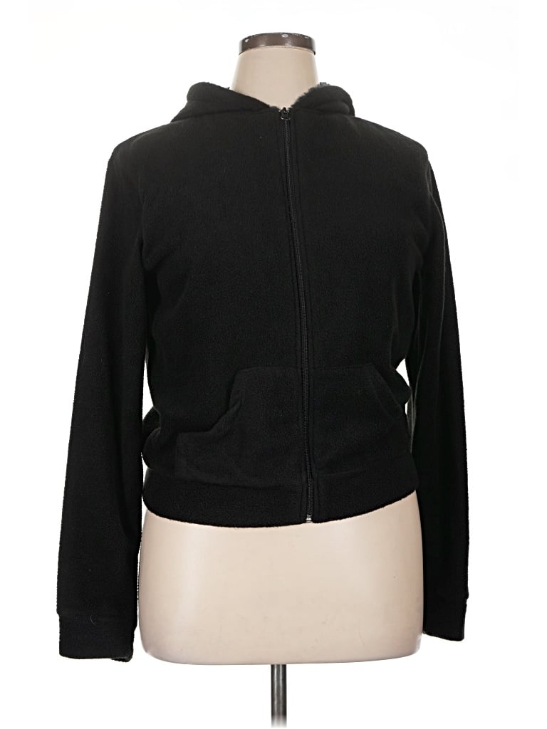 Pre-owned Assorted Brands Zip Up Hoodie In Black