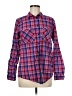 Express 100% Cotton Plaid Red Long Sleeve Button-Down Shirt Size M - photo 1