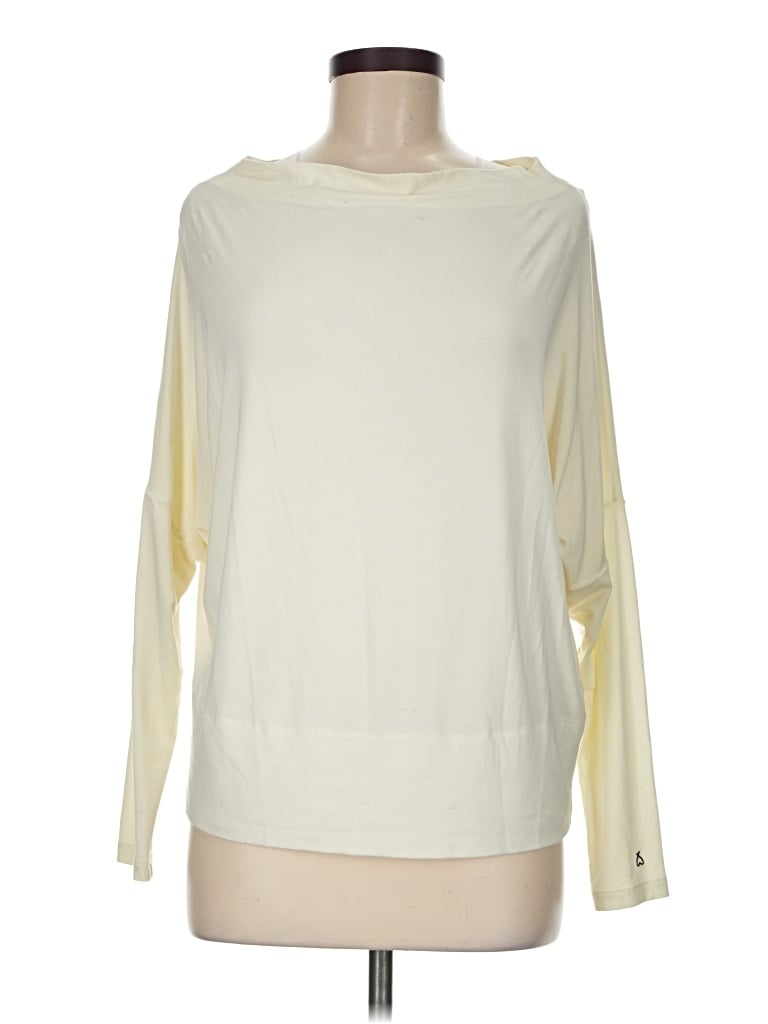 Pre-owned Stella & Dot Long Sleeve Top Ivory Cowl Neck Tops
