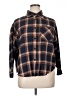 Shein Curve 100% Polyester Plaid Brown Long Sleeve Blouse Size 14 Plus (1) - photo 1
