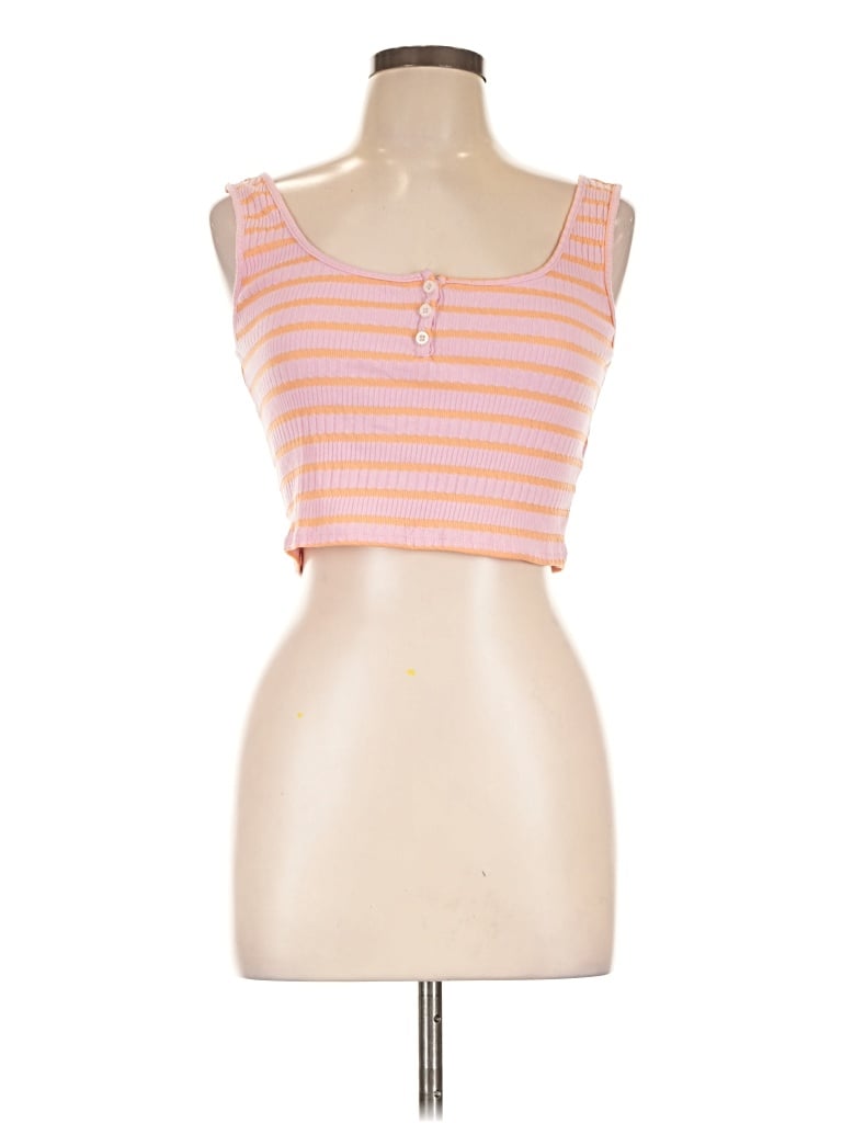 Pre-owned Forever 21 Sleeveless Top Pink Sweetheart Neckline Tops