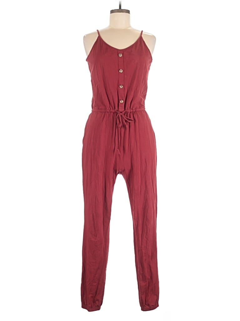 Pre-owned Unbranded Jumpsuit In Burgundy