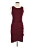 Leith Solid Burgundy Casual Dress Size M - photo 1