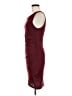 Leith Solid Burgundy Casual Dress Size M - photo 5