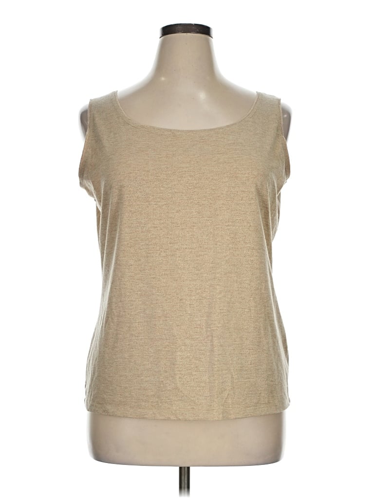 Pre-owned Talbots Outlet Sleeveless T-shirt In Tan