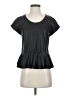 Cut25 100% Leather Black Short Sleeve Top Size 2 - photo 1