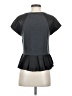 Cut25 100% Leather Black Short Sleeve Top Size 2 - photo 2