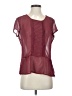 Hinge Burgundy Short Sleeve Blouse Size S - photo 1