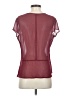 Hinge Burgundy Short Sleeve Blouse Size S - photo 2