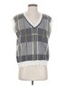 Unbranded 100% Polyester Plaid Gray Sweater Vest Size S - photo 1