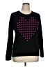 Neiman Marcus 100% Cashmere Hearts Black Cardigan Size XL - photo 1