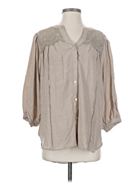 Fig & Flower 3/4 Sleeve Button Down Shirt