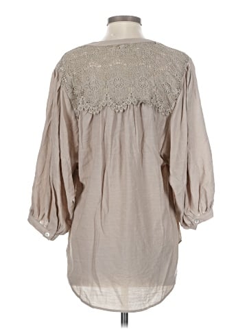 Fig & Flower 3/4 Sleeve Button-Down Shirt (view 2)