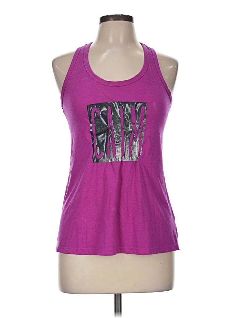 Pre-owned Assorted Brands Tank Top Purple Halter Neckline Tops