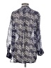 Zara Chevron-herringbone Blue Long Sleeve Blouse Size XS - photo 2