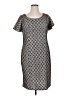 Roaman's 100% Polyester Tweed Gray Casual Dress Size 14W - photo 1