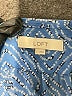 Ann Taylor LOFT 100% Polyester Blue 3/4 Sleeve Blouse Size L - photo 7