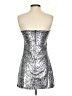 Blue Blush 100% Polyester Metallic Silver Cocktail Dress Size S - photo 2
