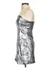 Blue Blush 100% Polyester Metallic Silver Cocktail Dress Size S - photo 5