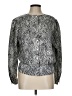 Shapely Silver Long Sleeve Blouse Size L (estimated) - photo 1