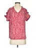Jon & Anna 100% Polyester Red Short Sleeve Blouse Size S - photo 1