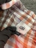 CAbi Plaid Orange Long Sleeve Button-Down Shirt Size S - photo 7