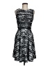 Sandra Darren Tweed Silver Cocktail Dress Size 8 - photo 1