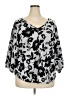 Adrienne Vittadini Silver 3/4 Sleeve Blouse Size 2X - photo 1