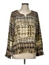 Milano Tan Long Sleeve Blouse Size L - photo 1
