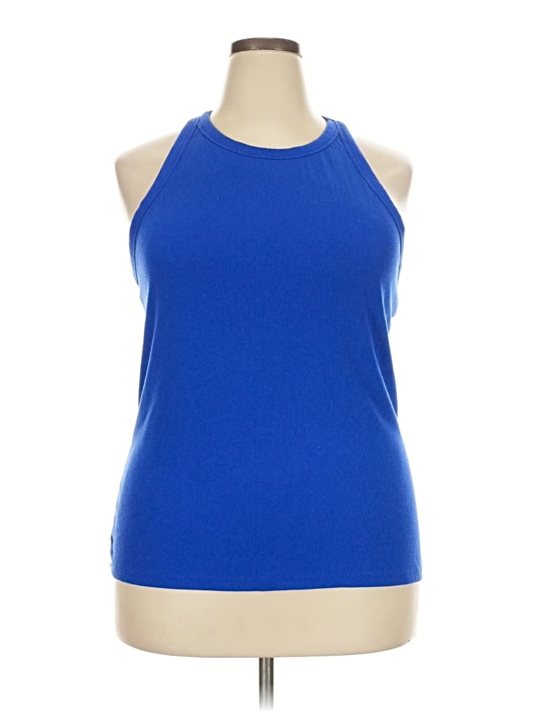 Pre-owned Active By Old Navy Tank Top Blue Halter Neckline Tops