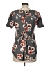 J for Justify Floral Gray Short Sleeve Blouse Size L - photo 2
